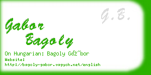 gabor bagoly business card